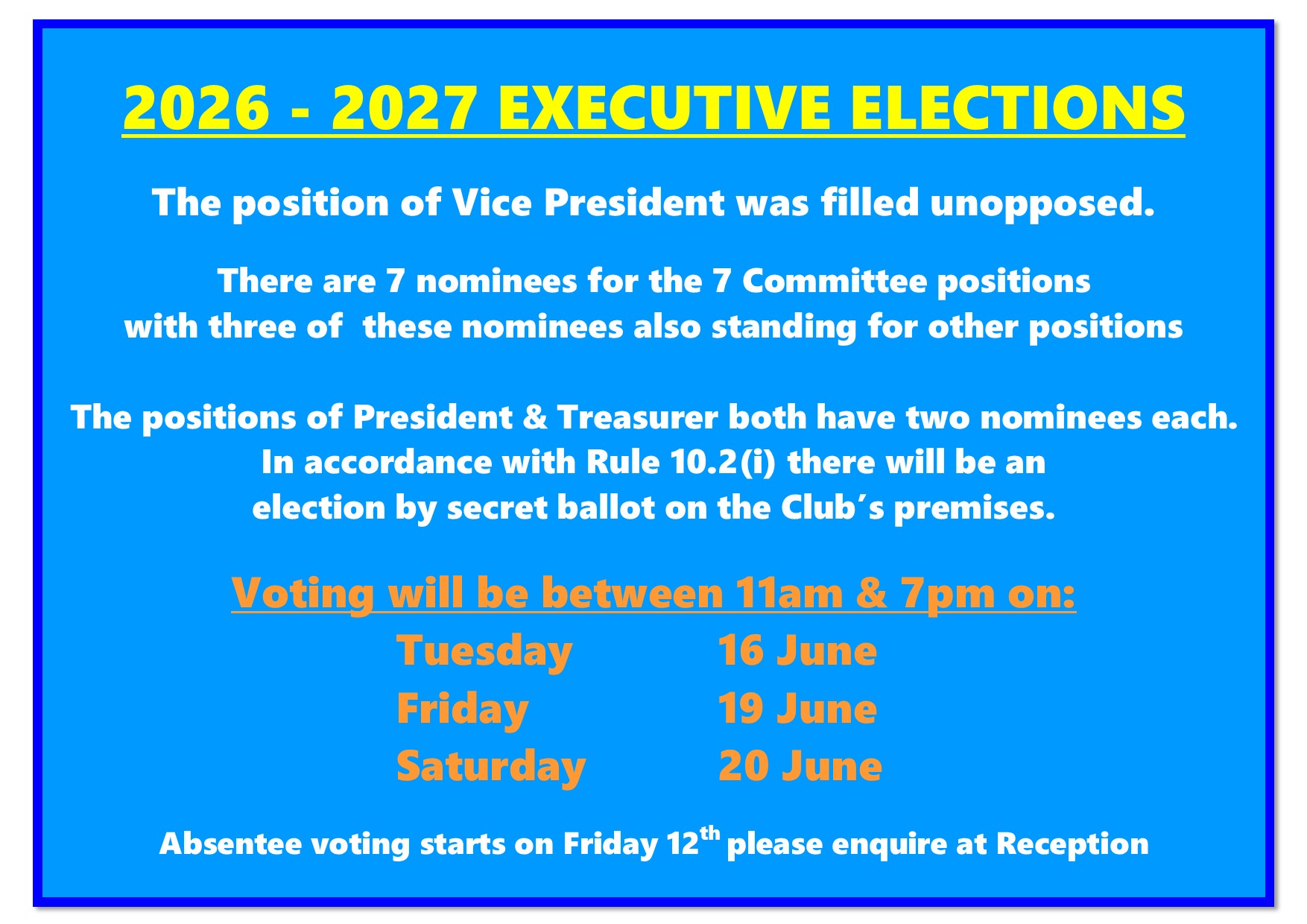 Voting Notice 2026
